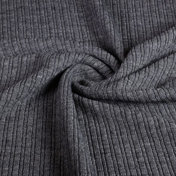 Tissu côtelé Fantasie laine gris chiné