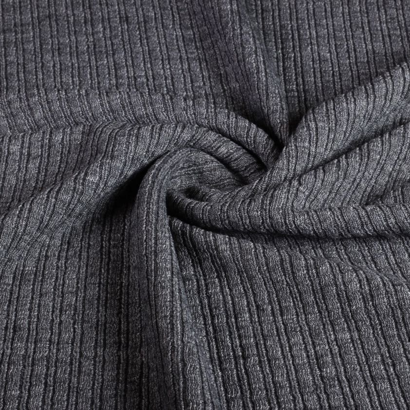 Tissu côtelé Fantasie laine gris chiné