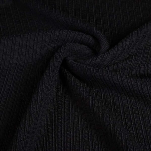 Tissu côtelé Fantasie laine noir