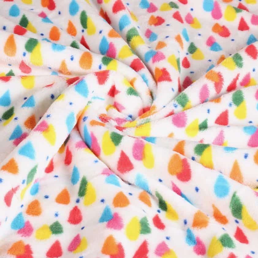 Tissu polaire wellness imprimé glaces blanc