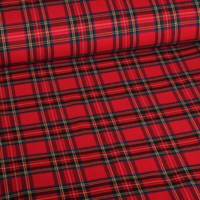 Tissu tartan rouge