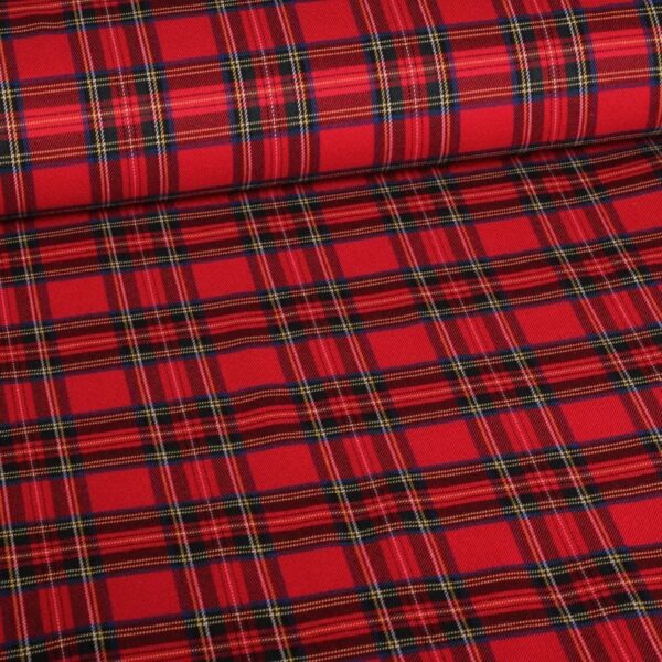 Tissu tartan rouge