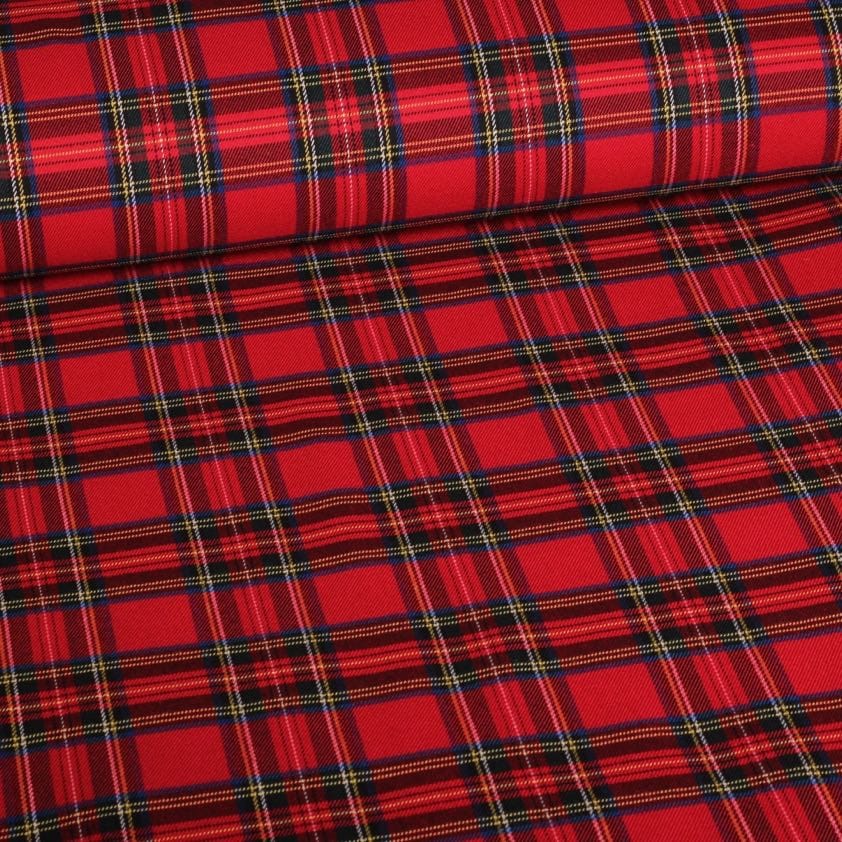 Tissu tartan rouge