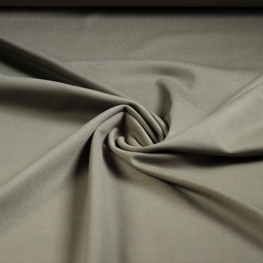 Tissu Punta di Roma vert kaki deluxe