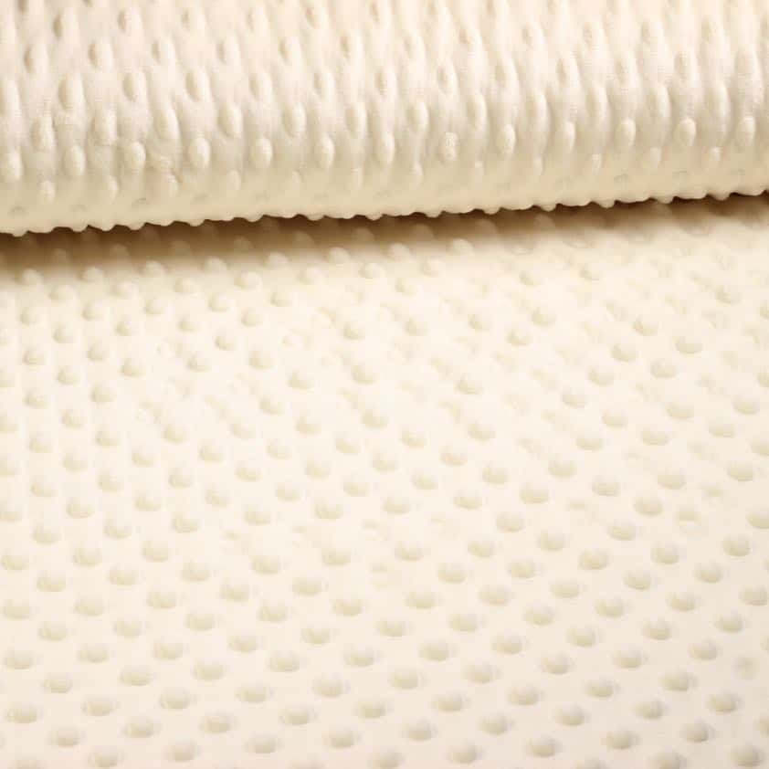 Tissu Minky fleece écru
