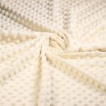 Minky fleece stof noppen jacquard ecru