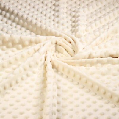Tissu Minky fleece écru