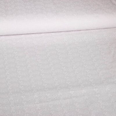 Tissu Swiss Broderie diamond blanc
