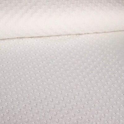 Tissu broderie off white/ecru