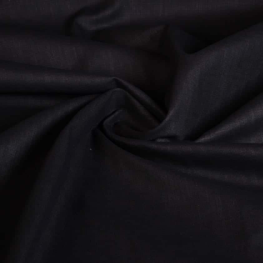Tissu lin noir lavé