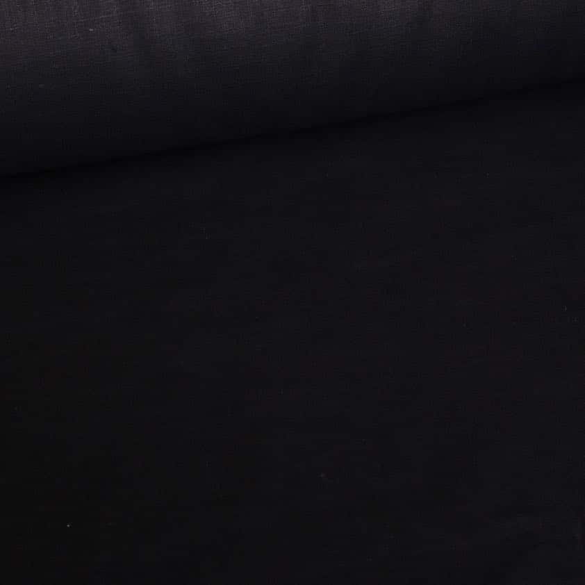 Tissu lin noir lavé