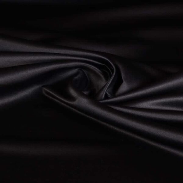 Tissu satin mariage deluxe mat noir