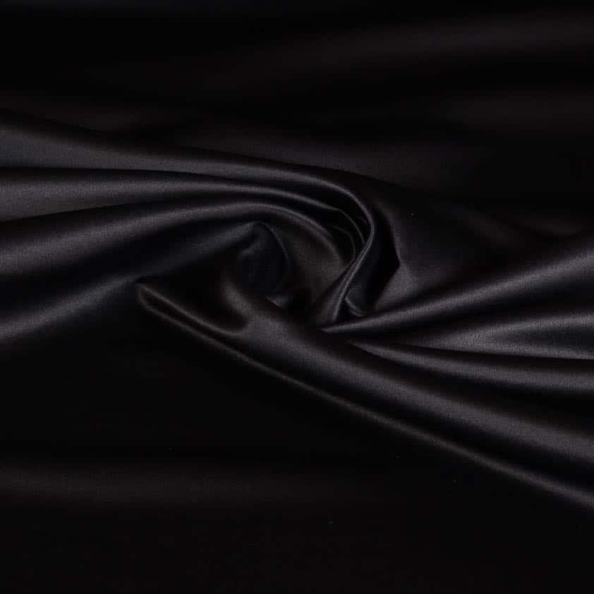 Tissu satin mariage deluxe mat noir