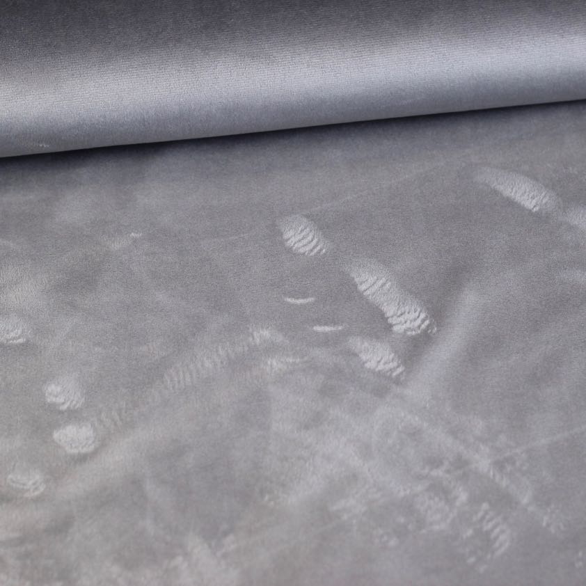 Tissu Minky fleece gris clair