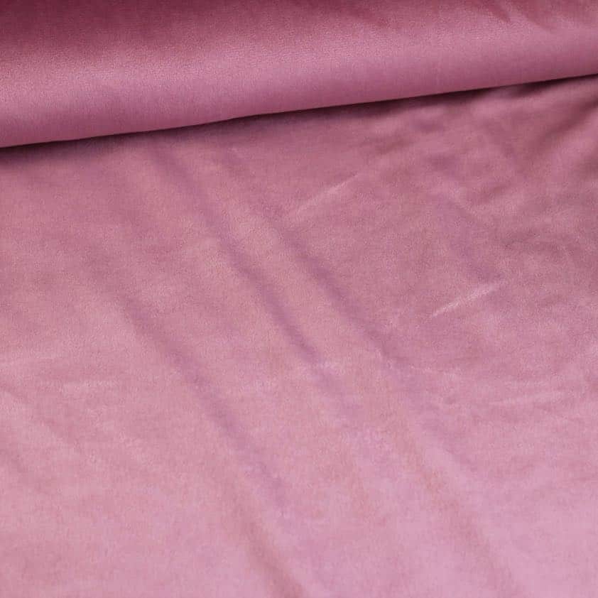 Tissu Minky fleece oud roze