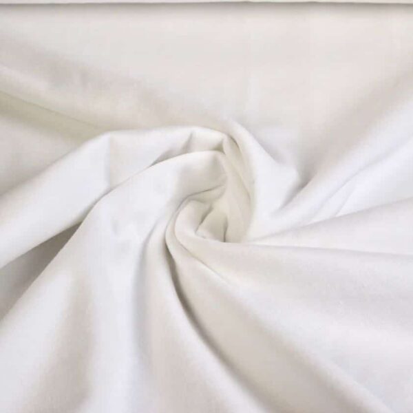 Tissu molton blanc