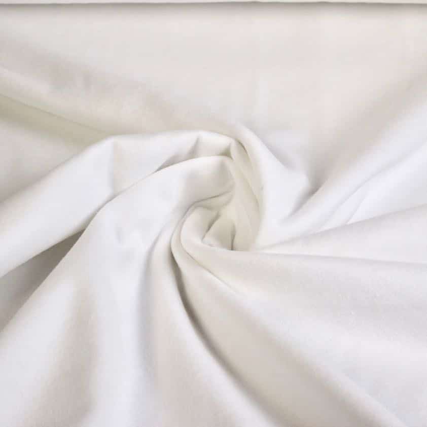 Tissu molton blanc