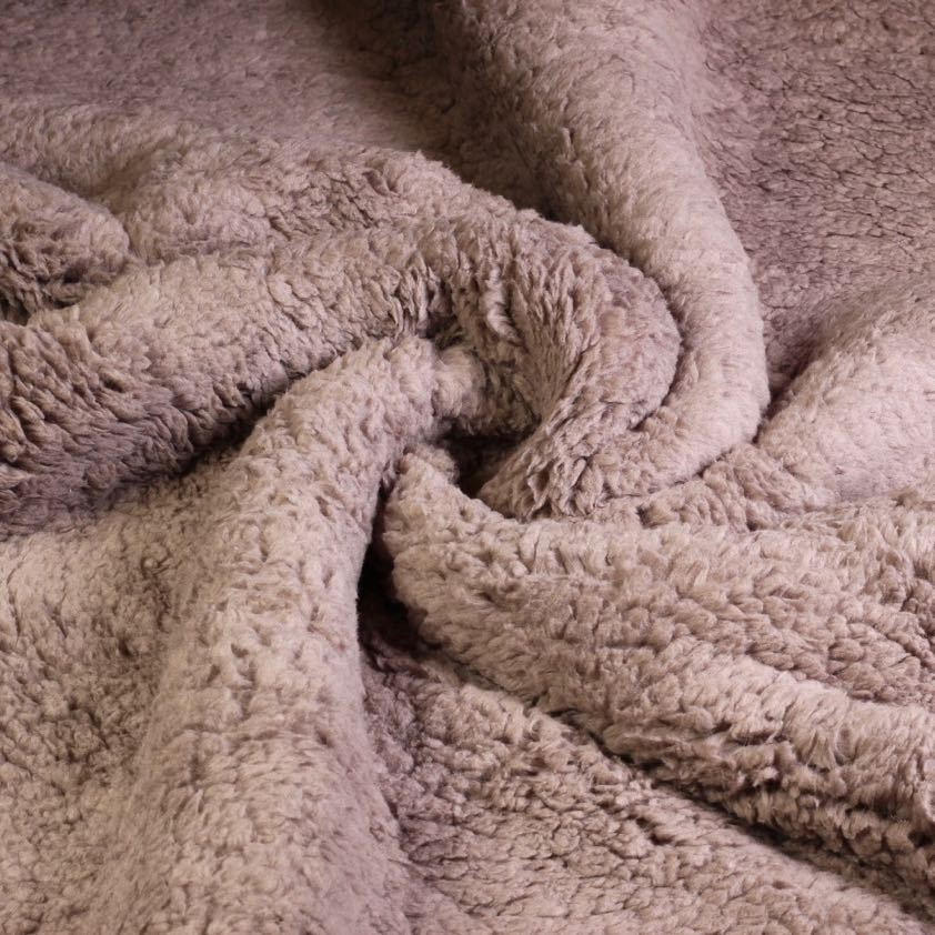 Tissu Borg Teddy taupe