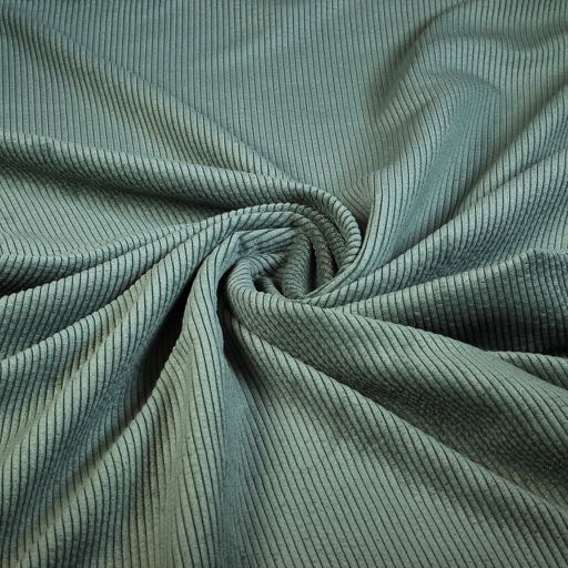 Tissu corduroy vert foncé