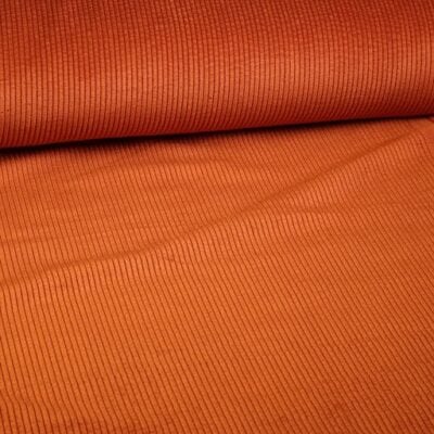 Tissu corduroy brique