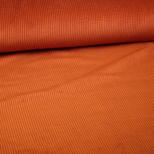 Tissu corduroy brique