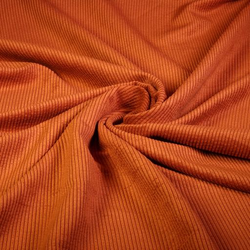 Tissu corduroy brique