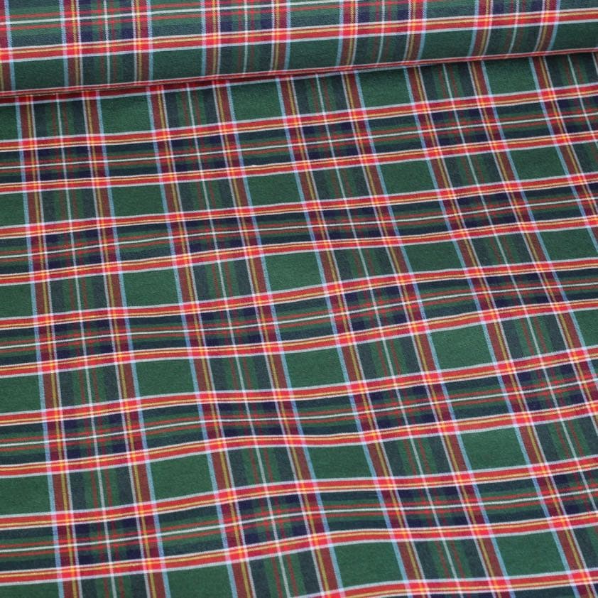 Tissu tartan vert