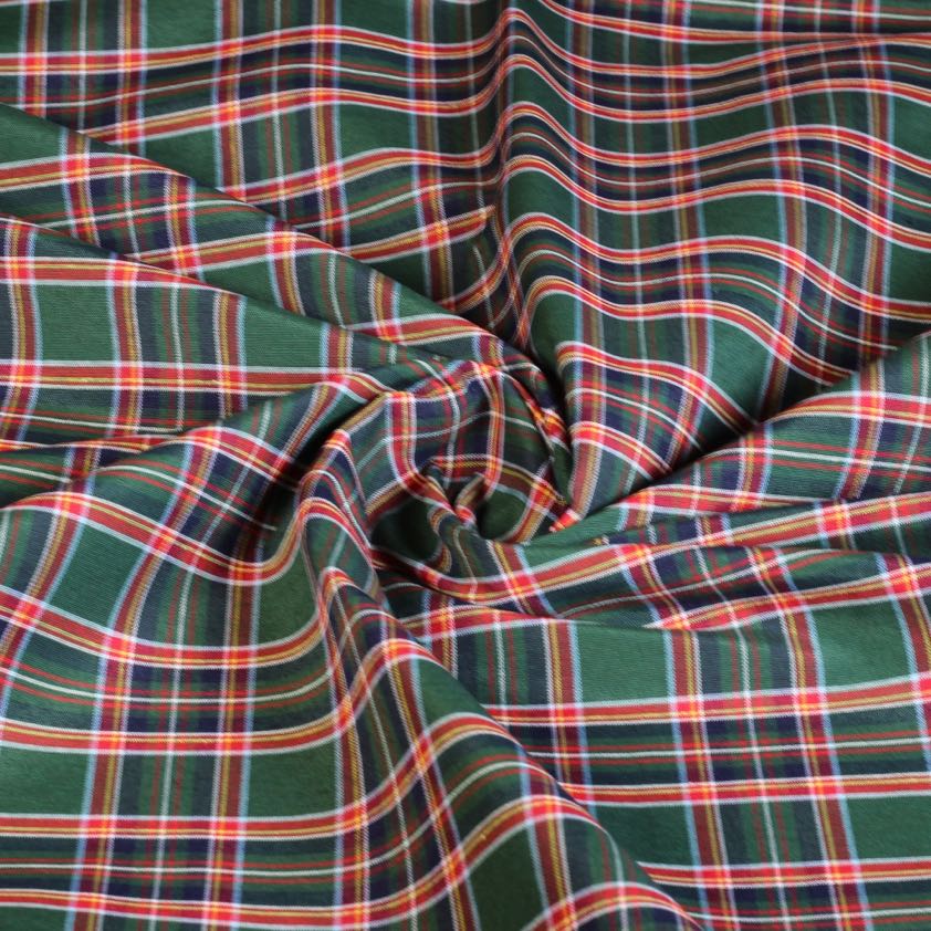 Tissu tartan vert