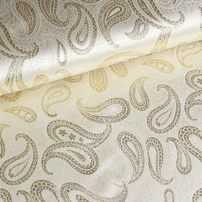 Tissu jacquard paisley or