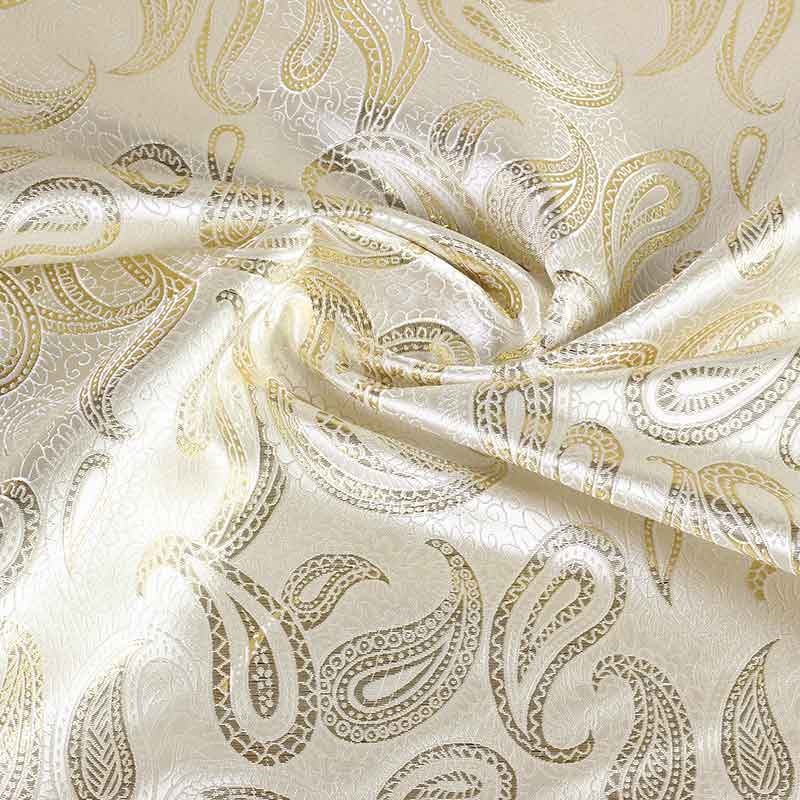 Tissu jacquard paisley or