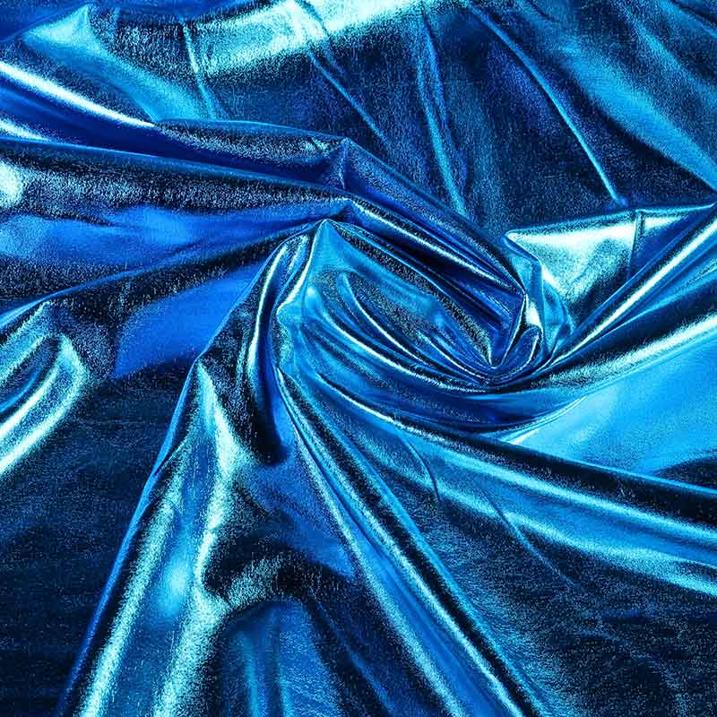 Tissu stretch lamé aqua