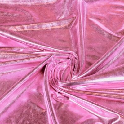 Tissu Stretch Lamee rose