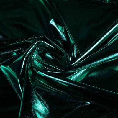 Tissu stretch lamée vert