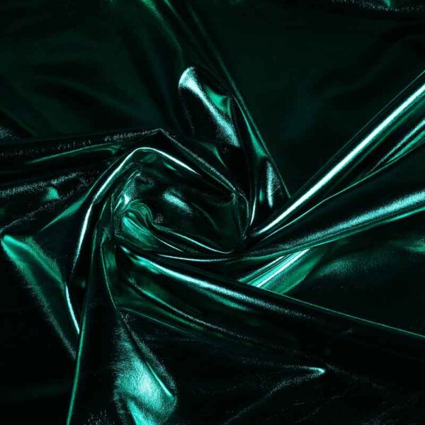 Tissu stretch lamée vert