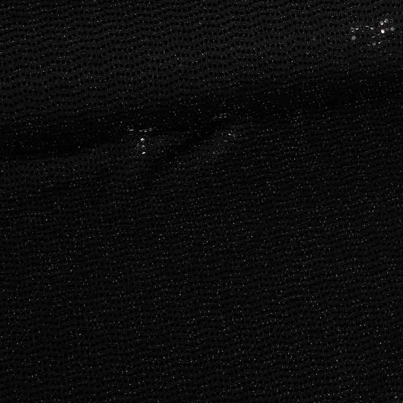 Tissu stretch pois paillettes noir