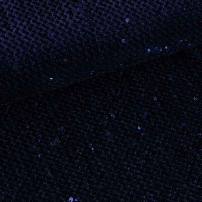 Tissu velours bleu foncé avec paillettes