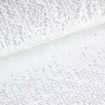 Velvet stof stretch wit met pailletten