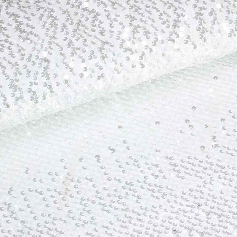 Velours stretch blanc avec paillettes