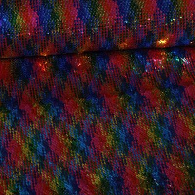 Tissu paillettes multicolore