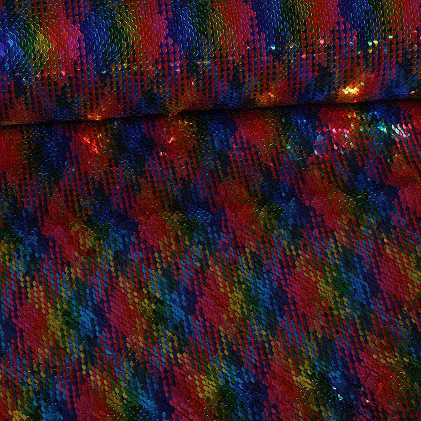 Tissu paillettes multicolore