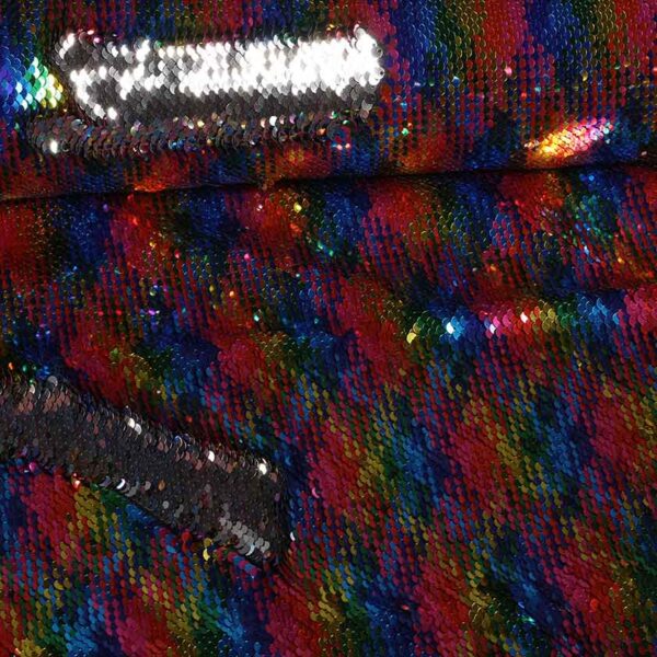 Tissu paillettes multicolore