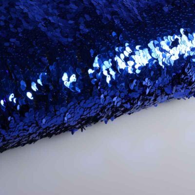 Tissu mesh petites gouttes cobalt