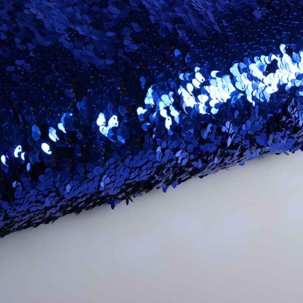 Tissu mesh petites gouttes cobalt