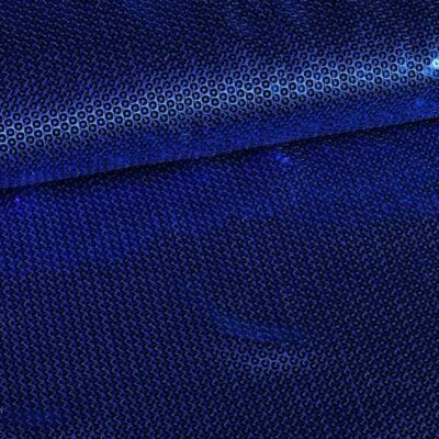 Tissu satin all over paillettes cobalt