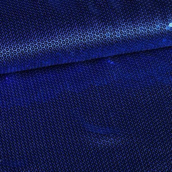 Tissu satin all over paillettes cobalt