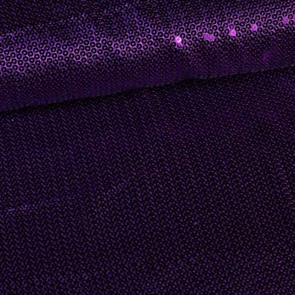 Tissu satin paillettes violet