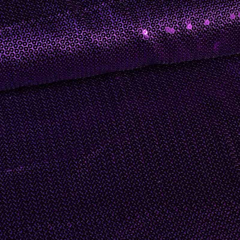 Tissu satin paillettes violet