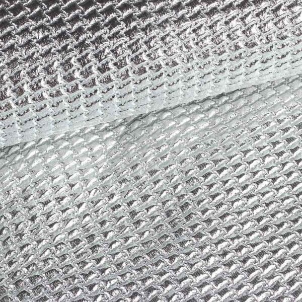Tissu métallisé bubble argent