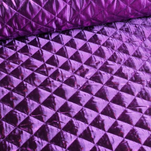Tissu métallisé losanges violet