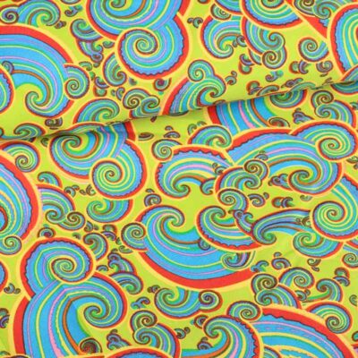 Tissu Terlenka paisley multicolor lime